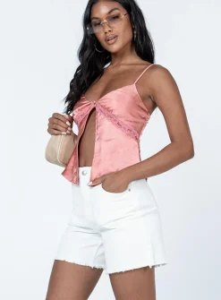 Princess Polly Blaire Denim Shorts  White Store