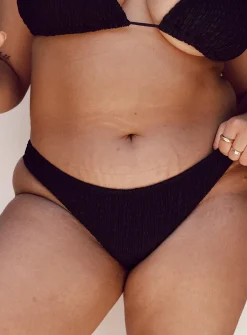 Princess Polly Blanca High Cut Shirred Bikini Bottomscurve   Black Best Sale