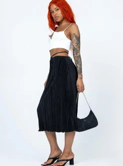 Princess Polly Blanca Midi Skirt  Black Shop