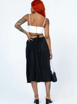 Princess Polly Blanca Midi Skirt  Black Shop