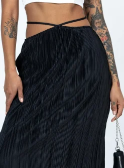 Princess Polly Blanca Midi Skirt  Black Shop