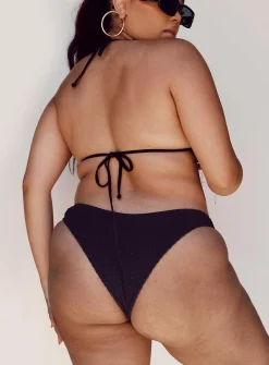 Princess Polly Blanca Triangle Shirred Bikini Topcurve   Black Outlet