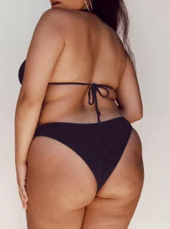 Princess Polly Blanca Triangle Shirred Bikini Topcurve   Black Outlet