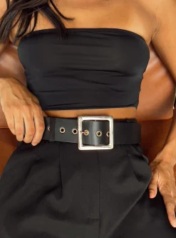 Princess Polly Blane Belt  Black Clearance