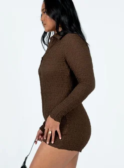 Princess Polly Blanford Romper  Brown Outlet