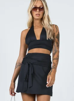 Princess Polly Bleeker Mini Skirt  Black Shop
