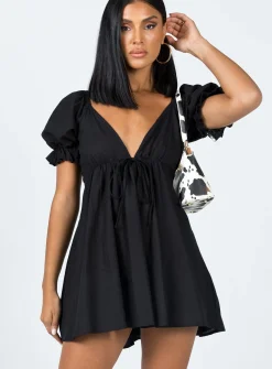 Princess Polly Blissful Mini Dress  Black Best Sale