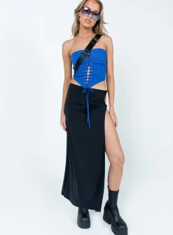 Princess Polly Bobbie Rose Maxi Skirt Black Sale