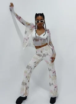 Princess Polly Bohemian Romance Pant  Multi New