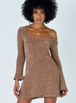 Princess Polly Boho Babe Mini Dress  Mocha Store