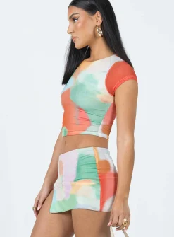 Princess Polly Bold Move Mini Skirt Multi Discount