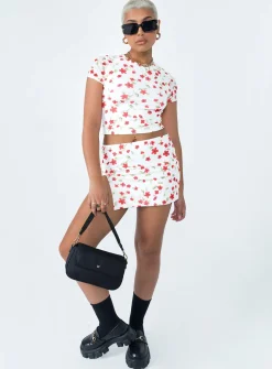 Princess Polly Bold Move Top White Floral Clearance