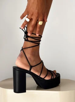 Princess Polly Bonita Heels  Black Fashion