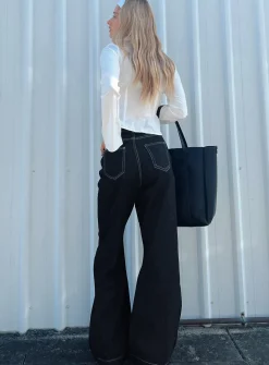 Princess Polly Boorala Wide Leg Jeans Dark Wash Denim Sale
