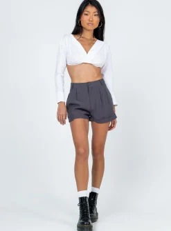 Princess Polly Botany Long Sleeve Top  White Cheap