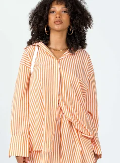 Princess Polly Boyfriend Shirt Orange Sale