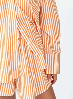 Princess Polly Boyfriend Shirt Orange Sale