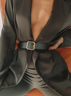 Princess Polly Boyish Belt   Black / Gold Cheap