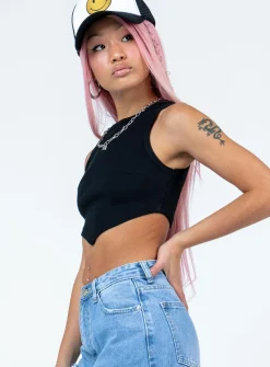 Princess Polly Bracey Top  Black Hot