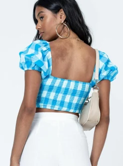 Princess Polly Braeside Top  Blue New