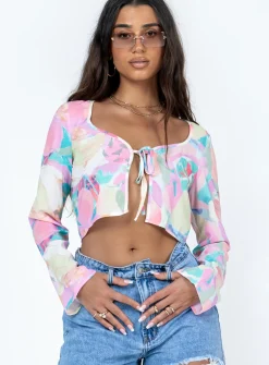 Princess Polly Brailey Long Sleeve Top  Multi Outlet