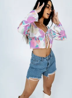 Princess Polly Brailey Long Sleeve Top  Multi Outlet
