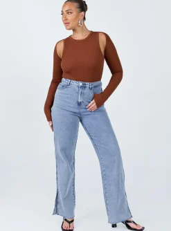 Princess Polly Bray Bolero Tank Bodysuit  Brown Cheap