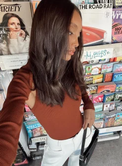 Princess Polly Bray Bolero Tank Bodysuit  Brown Cheap
