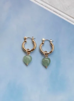 Princess Polly Breaking Hearts Earrings  Green Flash Sale