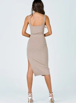 Princess Polly Breanna Midi Dress Brown Shop