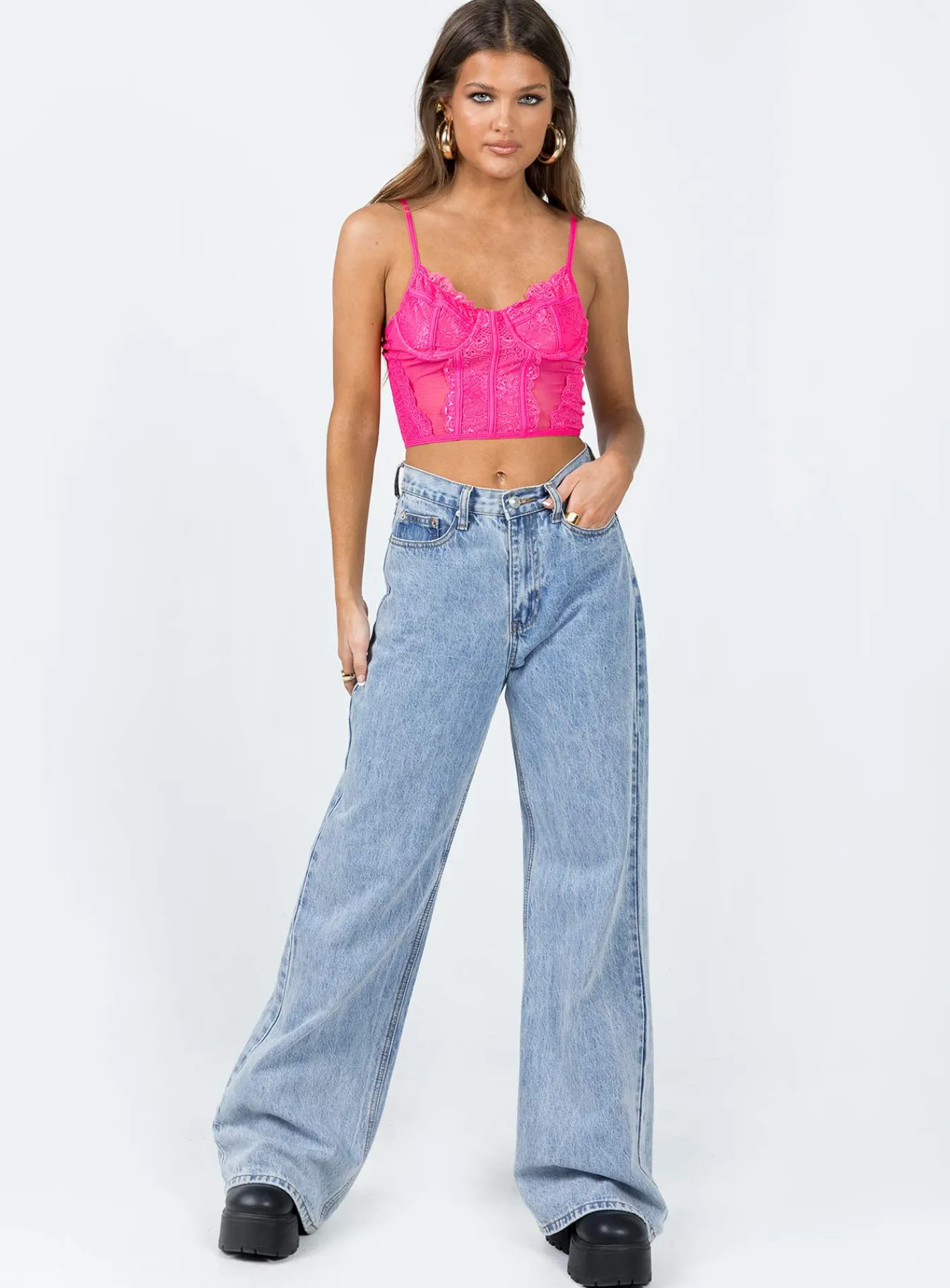Princess Polly Brentwood Top Pink Shop