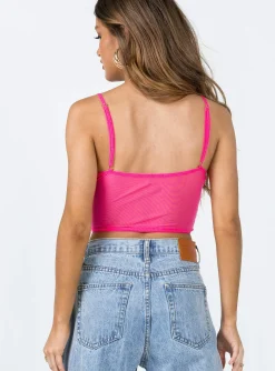 Princess Polly Brentwood Top Pink Shop