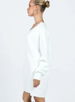 Princess Polly Breslin Sweater Dress Beige Sale