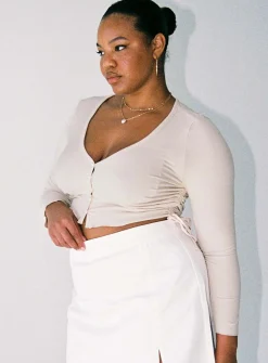 Princess Polly Bridgeton Topcurve   Beige Discount