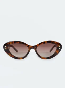 Princess Polly Brinney Sunglasses  Tort Hot