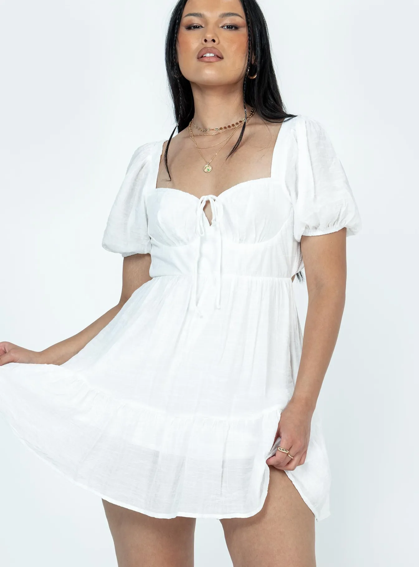 Princess Polly Britten Mini Dress White Fashion