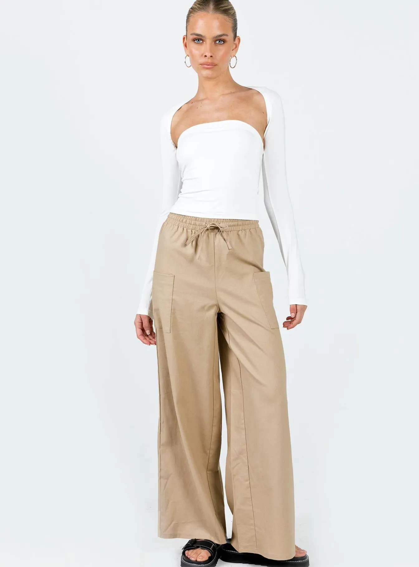Princess Polly Brunie Pants Beige Fashion