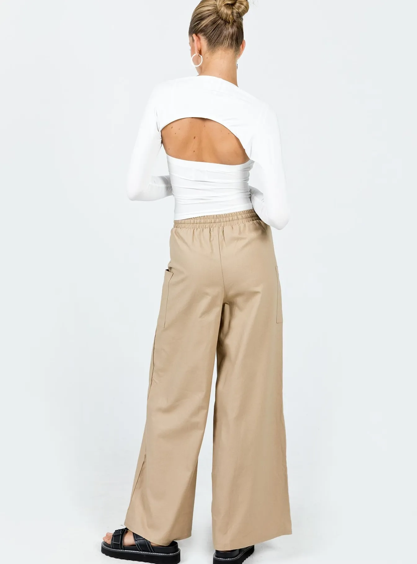 Princess Polly Brunie Pants Beige Fashion