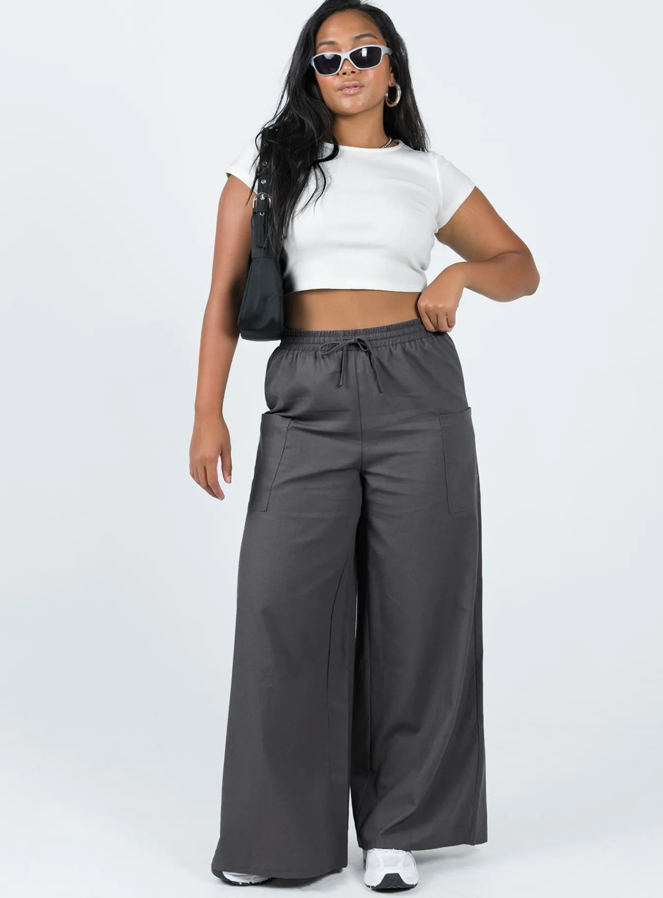 Princess Polly Brunie Pants Slate Flash Sale