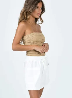 Princess Polly Brunie Shorts  White Store