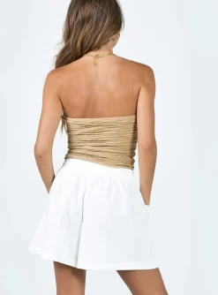 Princess Polly Brunie Shorts  White Store