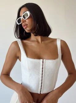 Princess Polly Bryleigh Top  White Sale