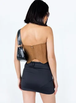 Princess Polly Buckle Up Mini Skirt Black Sale