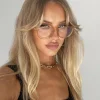 Princess Polly Buddy Holly Blue Light Glasses   Pink Cheap