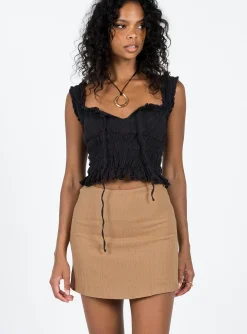 Princess Polly Buddy Mini Skirt Beige Best