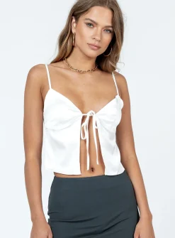 Princess Polly Buress Top  White Store
