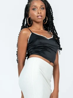 Princess Polly Burran Top  Black Cheap