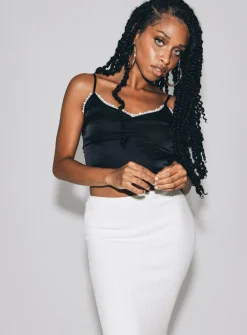 Princess Polly Burran Top  Black Cheap