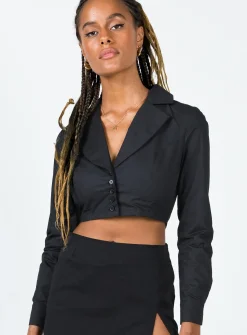Princess Polly Byredo Cropped Blazer  Black Shop