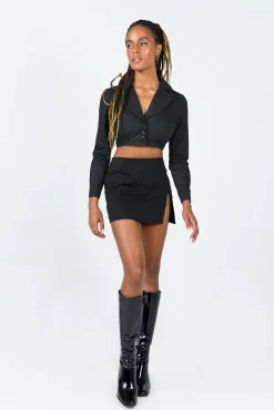 Princess Polly Byredo Cropped Blazer  Black Shop